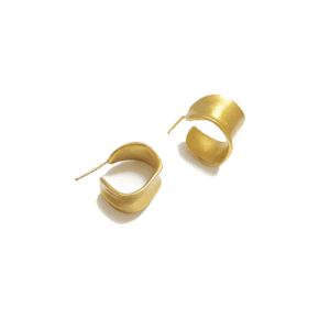 C - Shaped Sterling Silver Unique Earrings