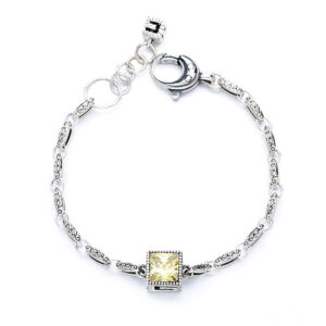Vintage Style Crystal Sliver Chain Bracelet
