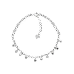 Silver bead chain bracelet