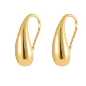 Water drop - shaped silver earrings